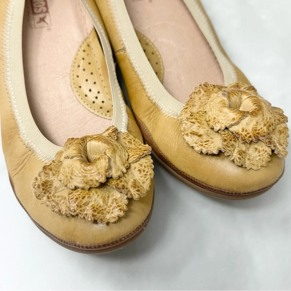Pikolinos Brown Leather Wedge Shoes Woman Size 37 Size 6.5 - 7